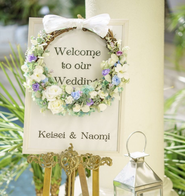 ドライフラワーウェルカムボード