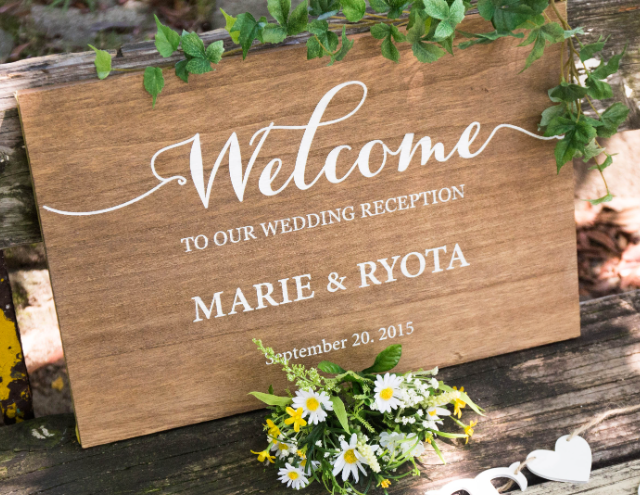 木製ウェルカムボード