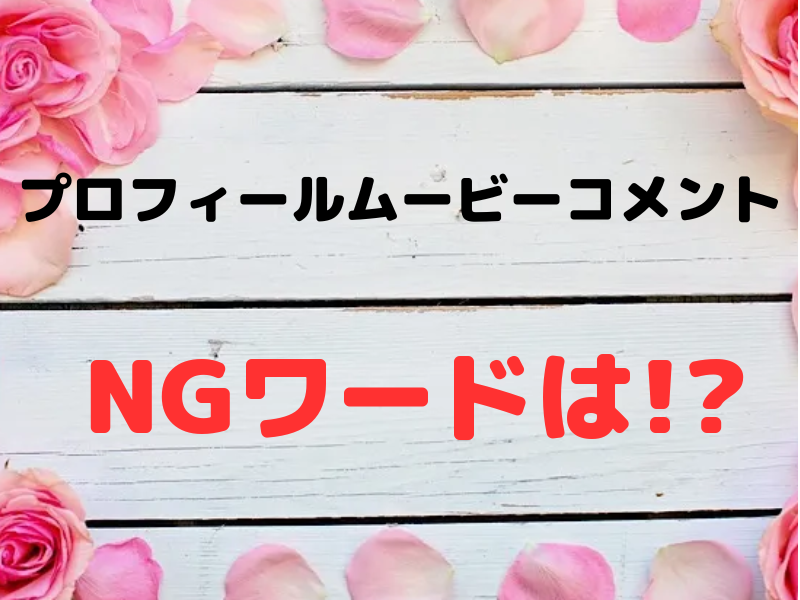 プロフィールムービーコメントNGワード