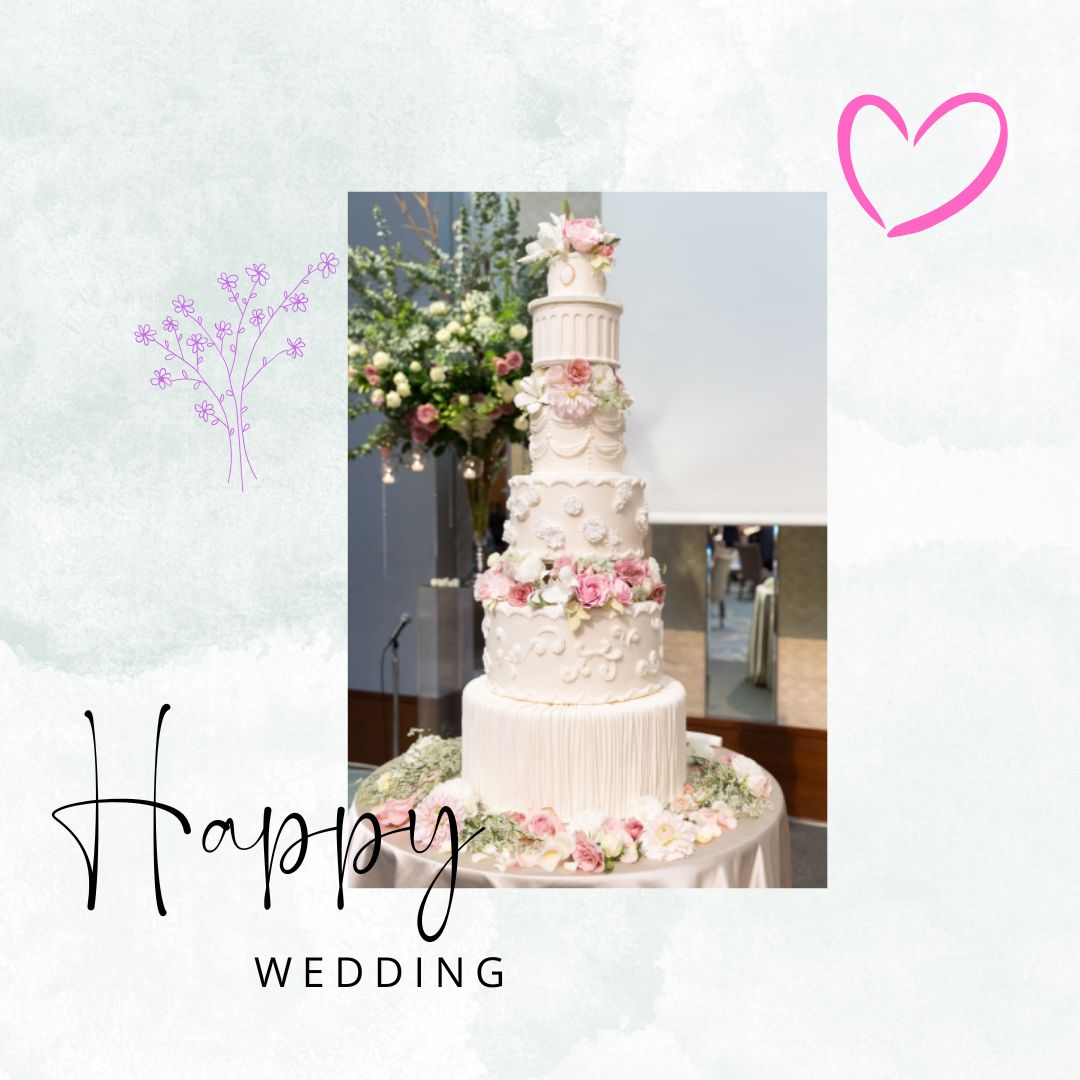 ウェディングイミテーションケーキ