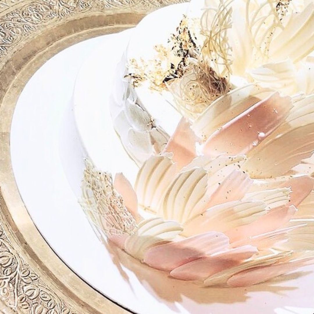 ウェディングブラシストロークケーキトレンド2023