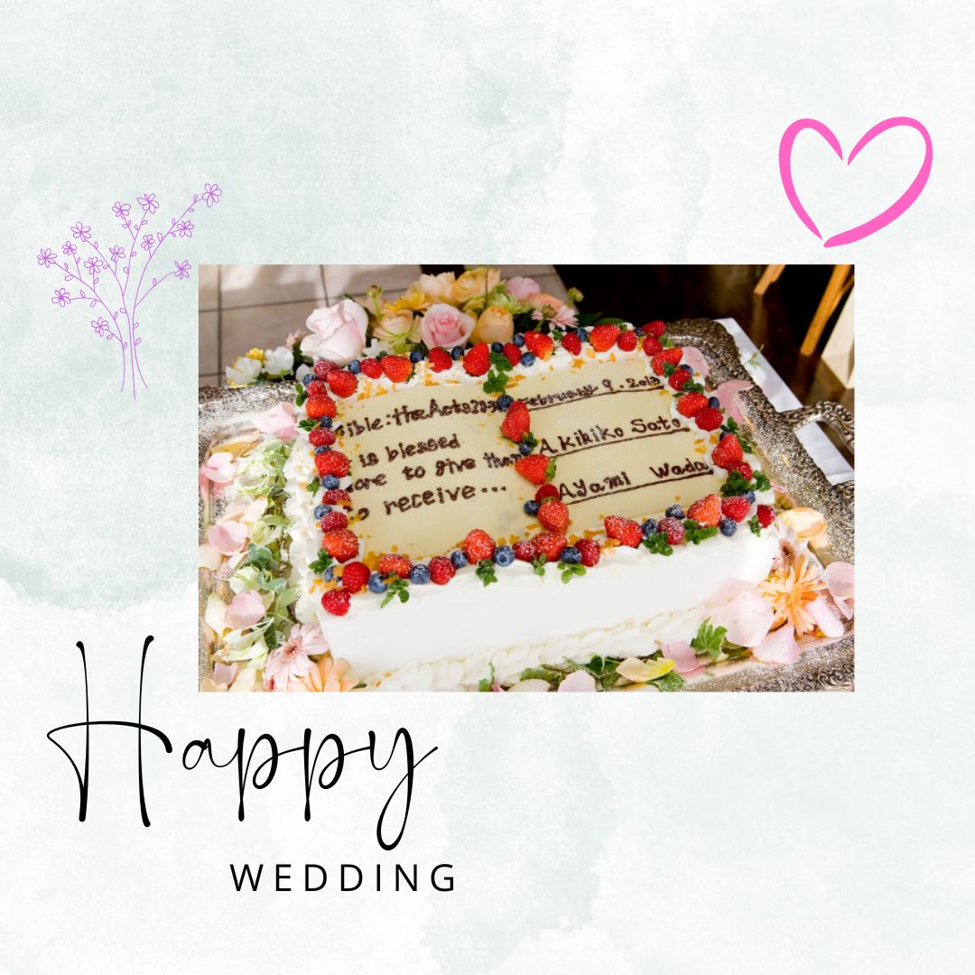 ウェディングオリジナルケーキ