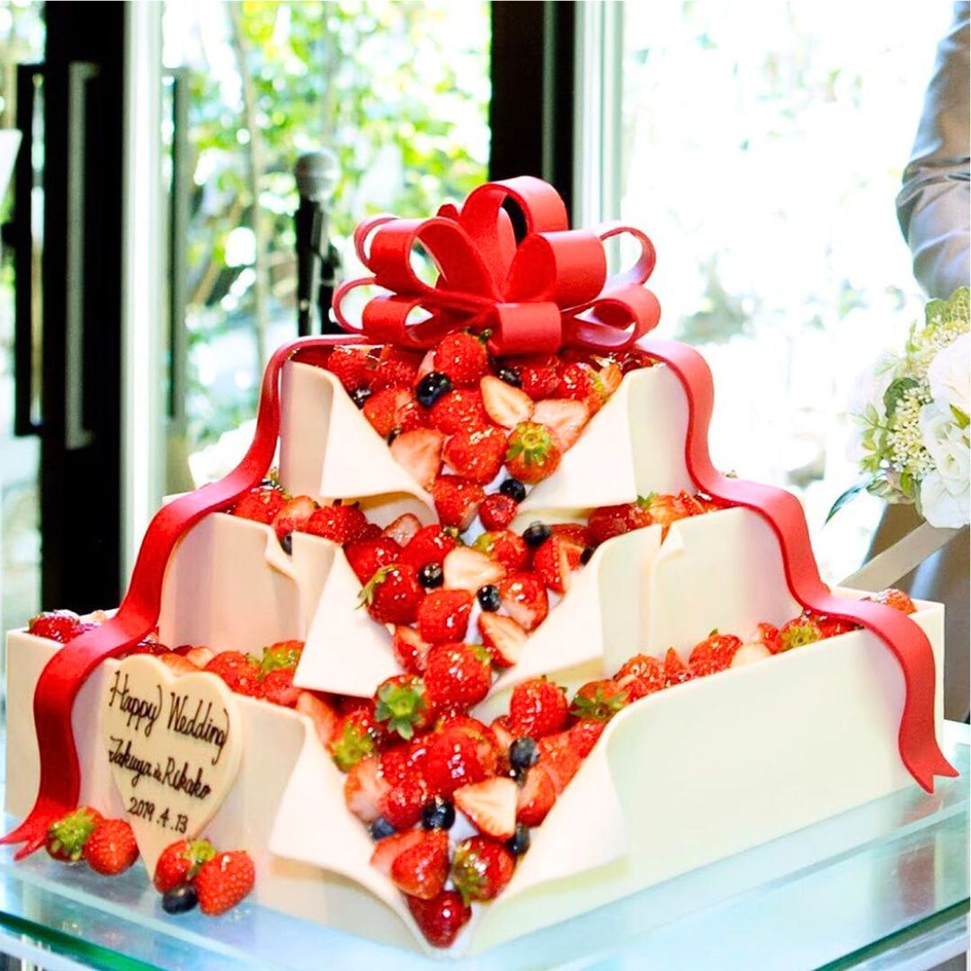 ュート系ウェディングケーキアイデア